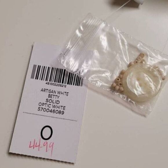 Chico's Linen Beaded Blouse Sz 0 - Picture 8 of 9